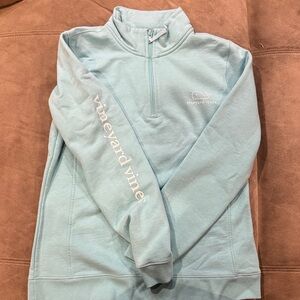 Vineyard Vines Sky Blue Half-Zip Sweatshirt